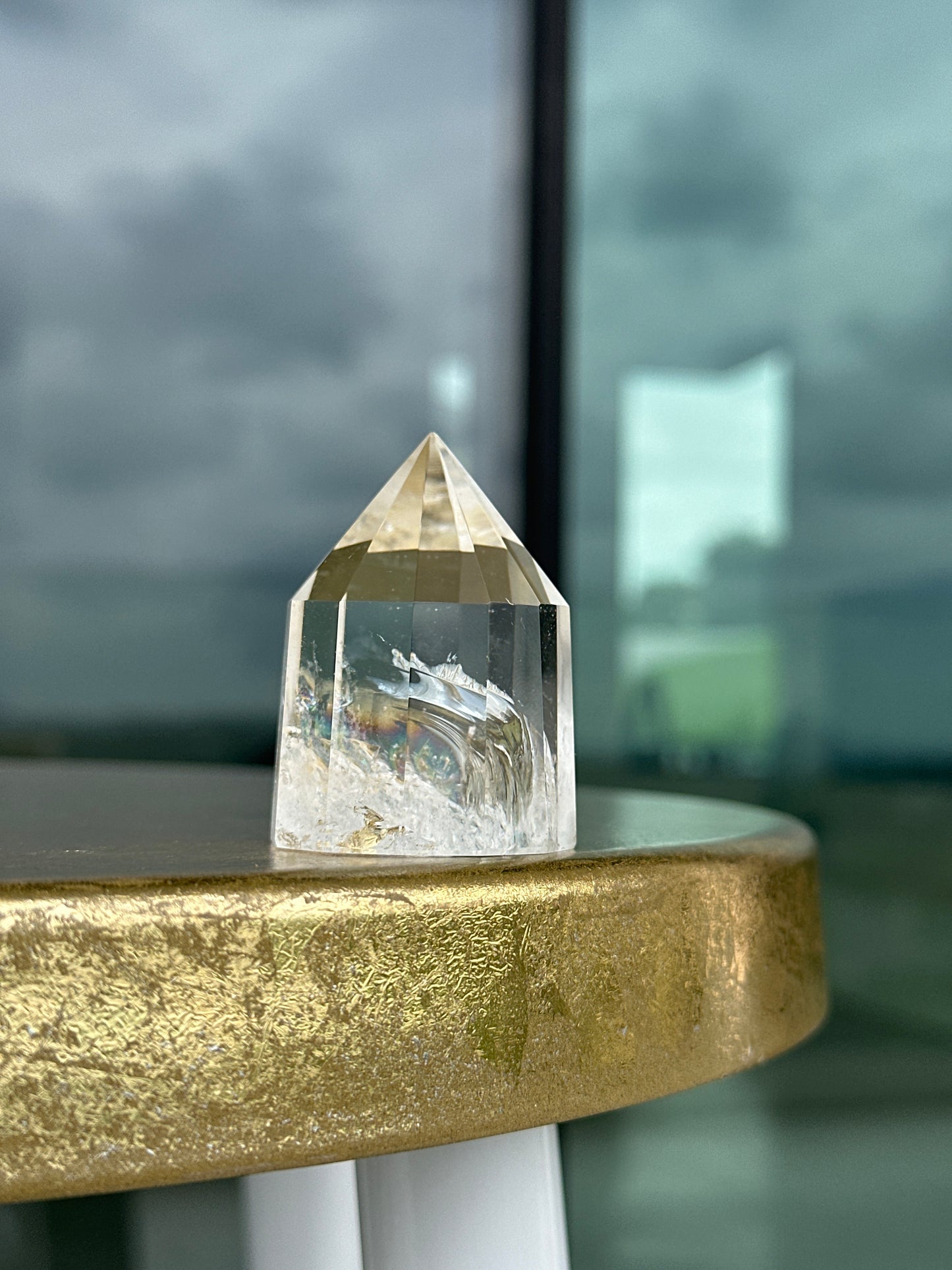 12 Sided Clear Quartz Tower