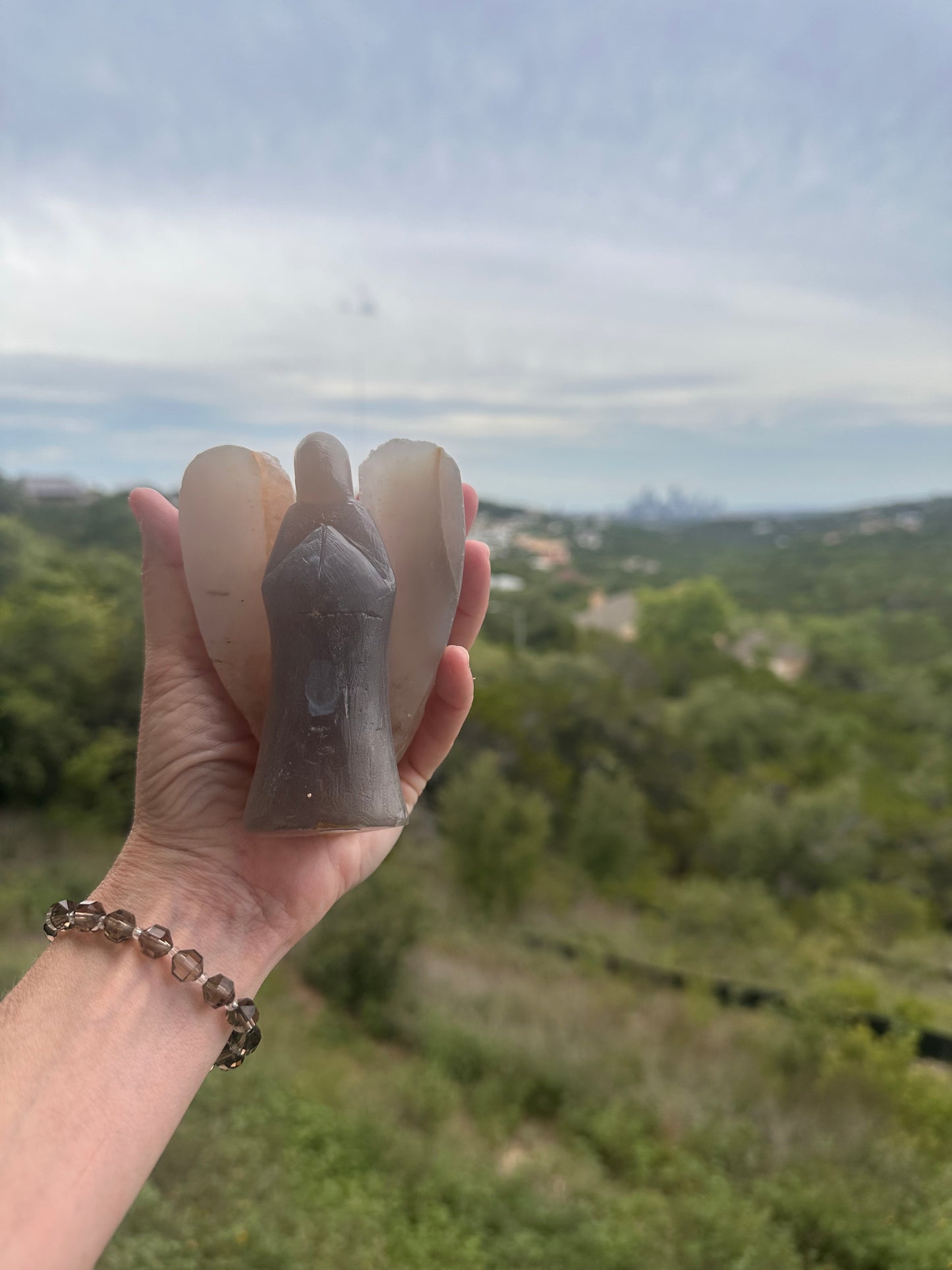 Agate Amethyst Cluster Angel