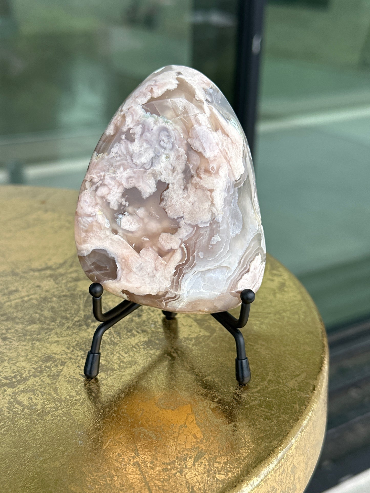 Pink Flower Agate Bowl