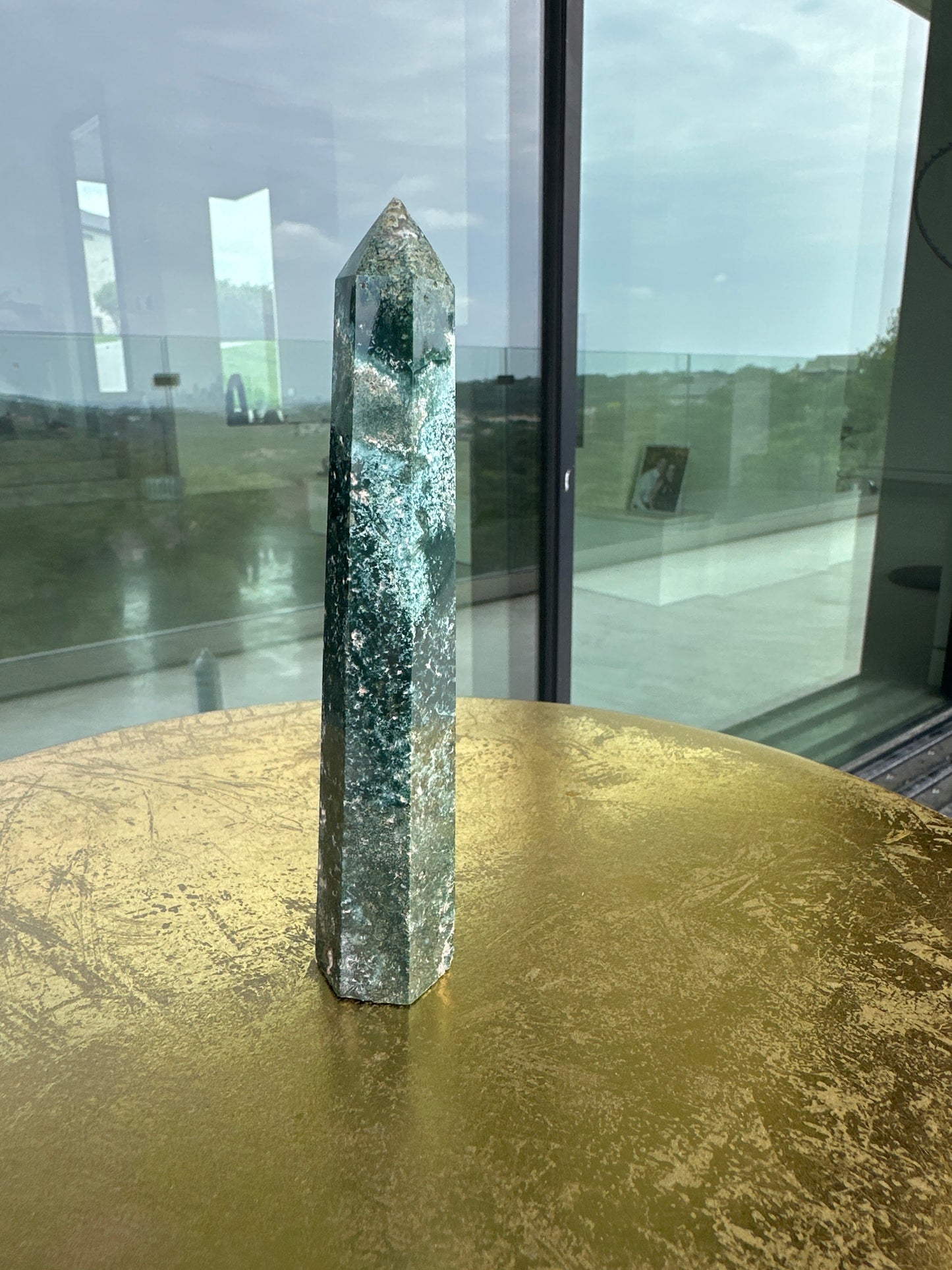 Moss agate tower