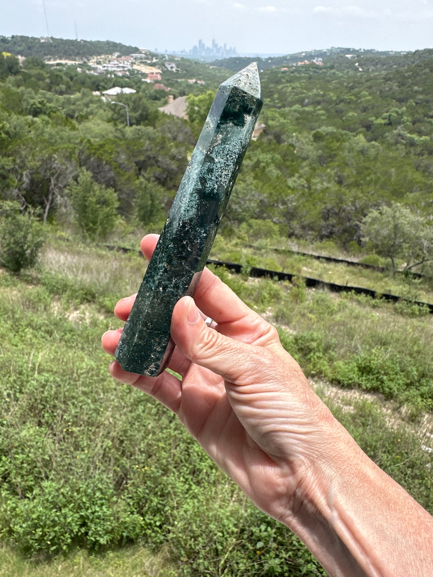 Moss agate tower