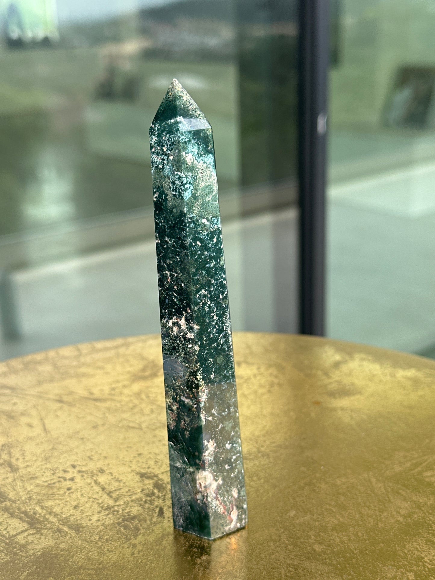 Moss agate tower