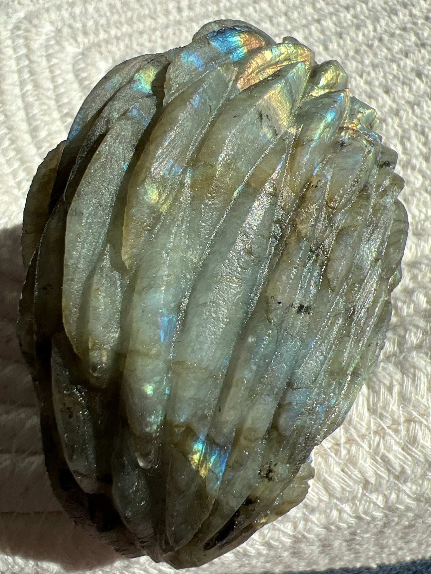 Labradorite Hedgehog Hand Carved Crystal