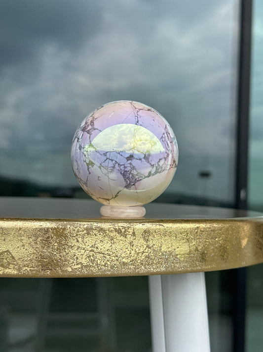 Aura Howlite Sphere