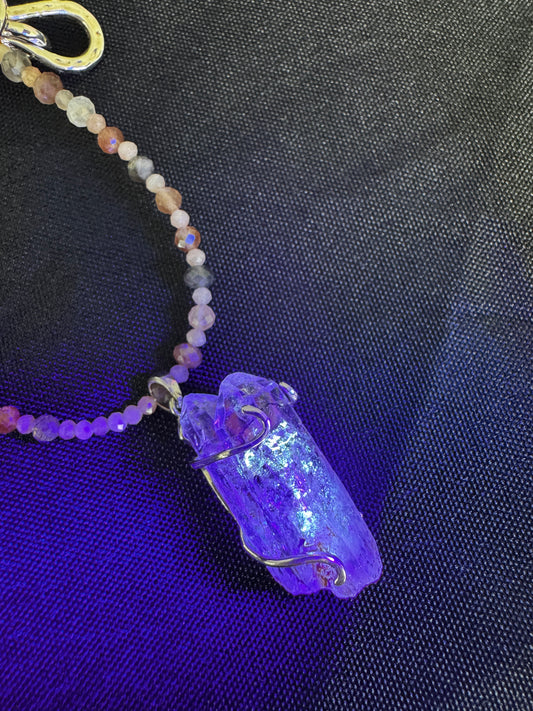 *TWIN* Pink Petroleum Enhydro Quartz Necklace