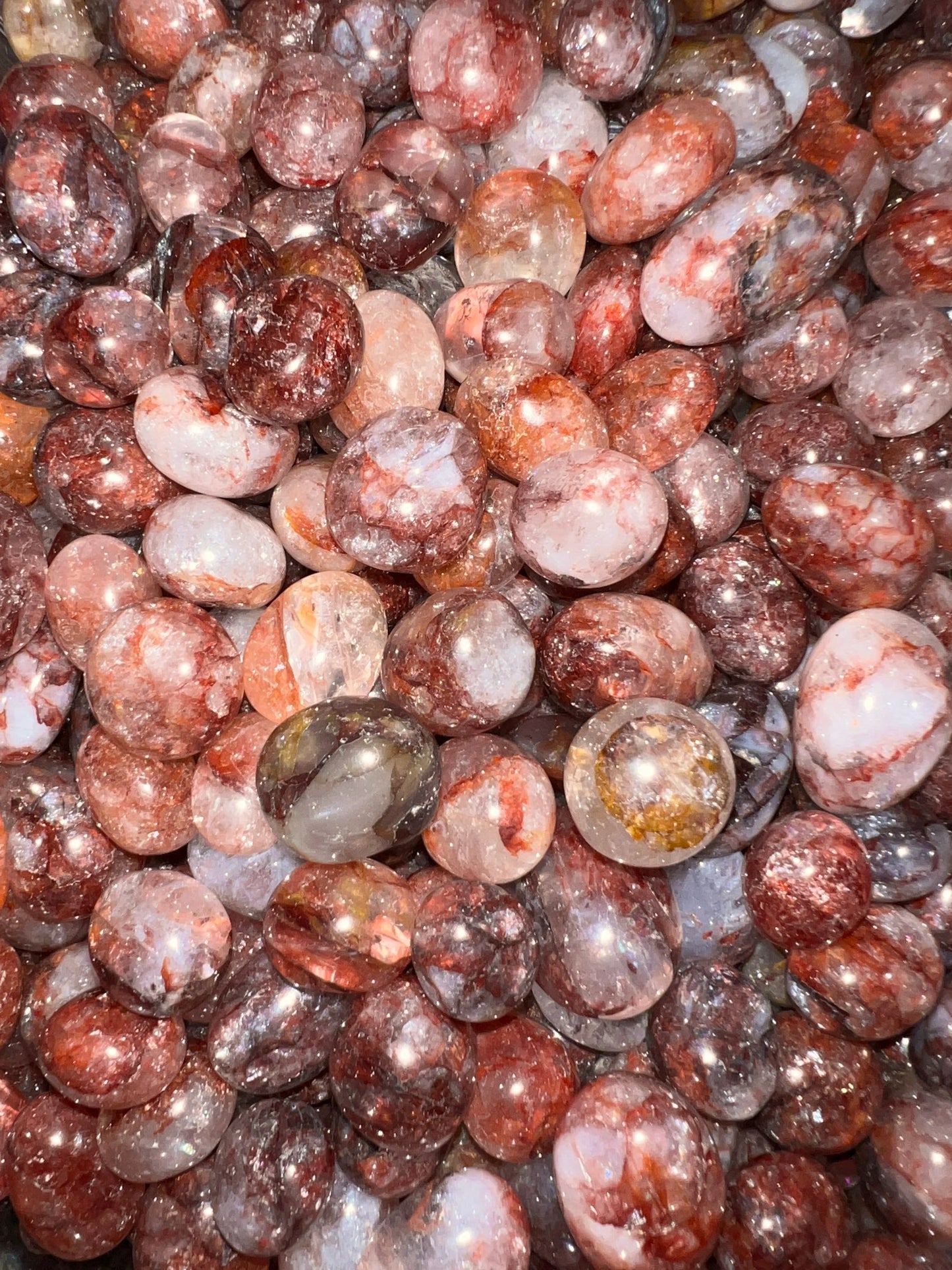 New lot of Fire Quartz Tumbled Crystals A++ Quality