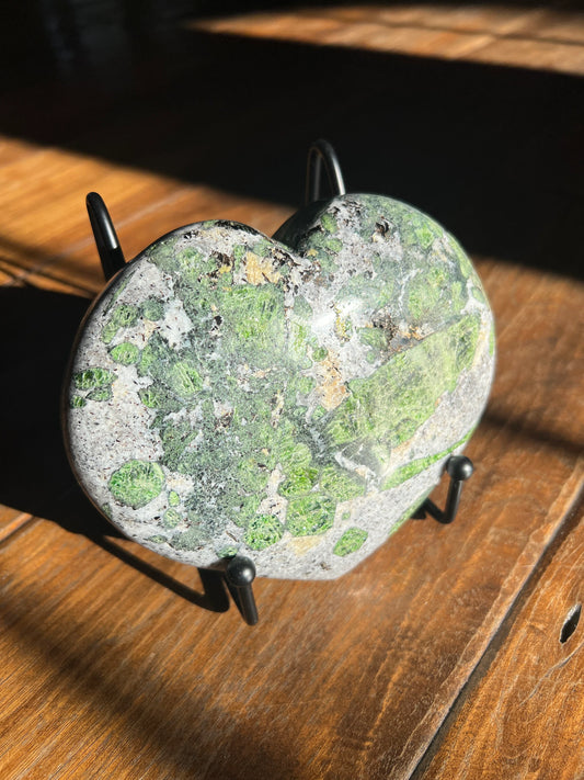 Extremely RARE Chrome Diopside Puffy Crystal Heart Over 2 lbs