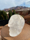 Ultra Healing Clear Quartz Rainbow Skull