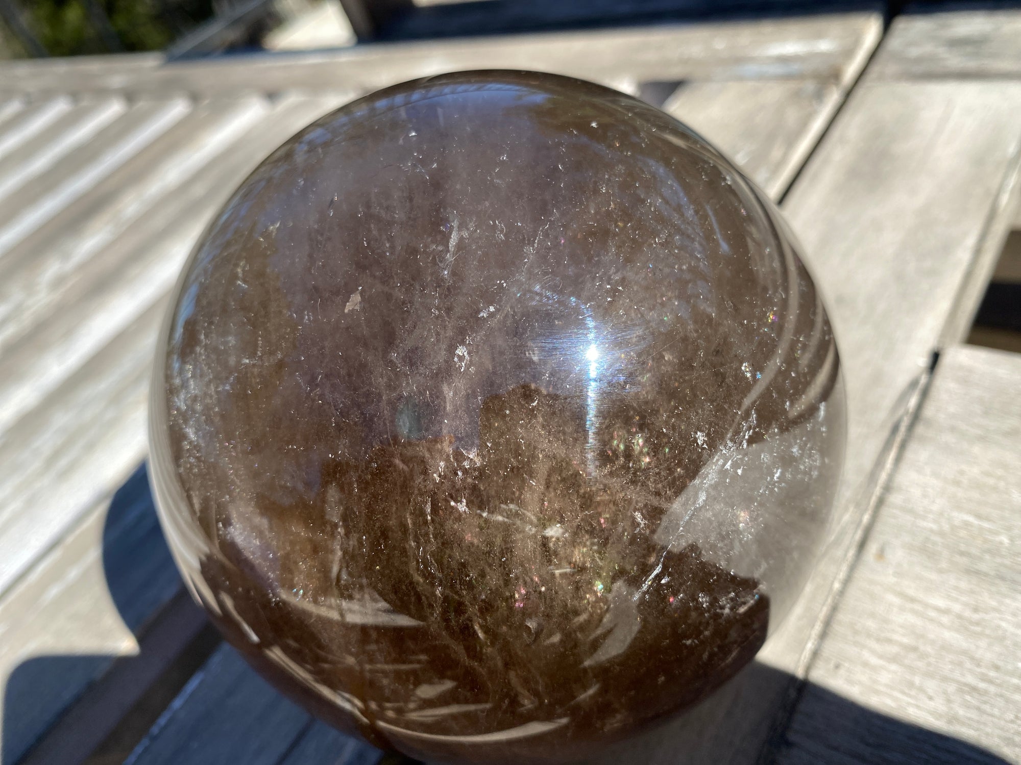 Negativity Repelling Smoky Quartz Sphere 6 LBS