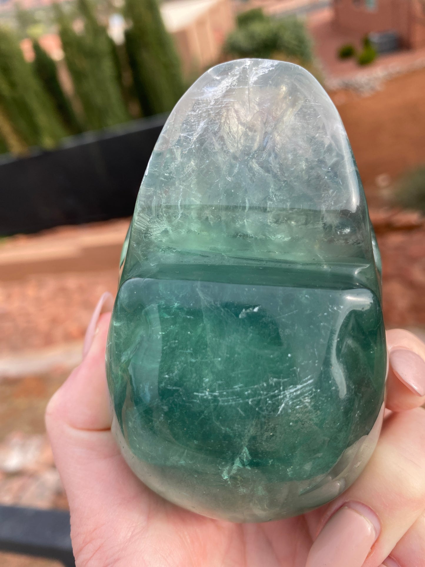 Green Fluorite Skull