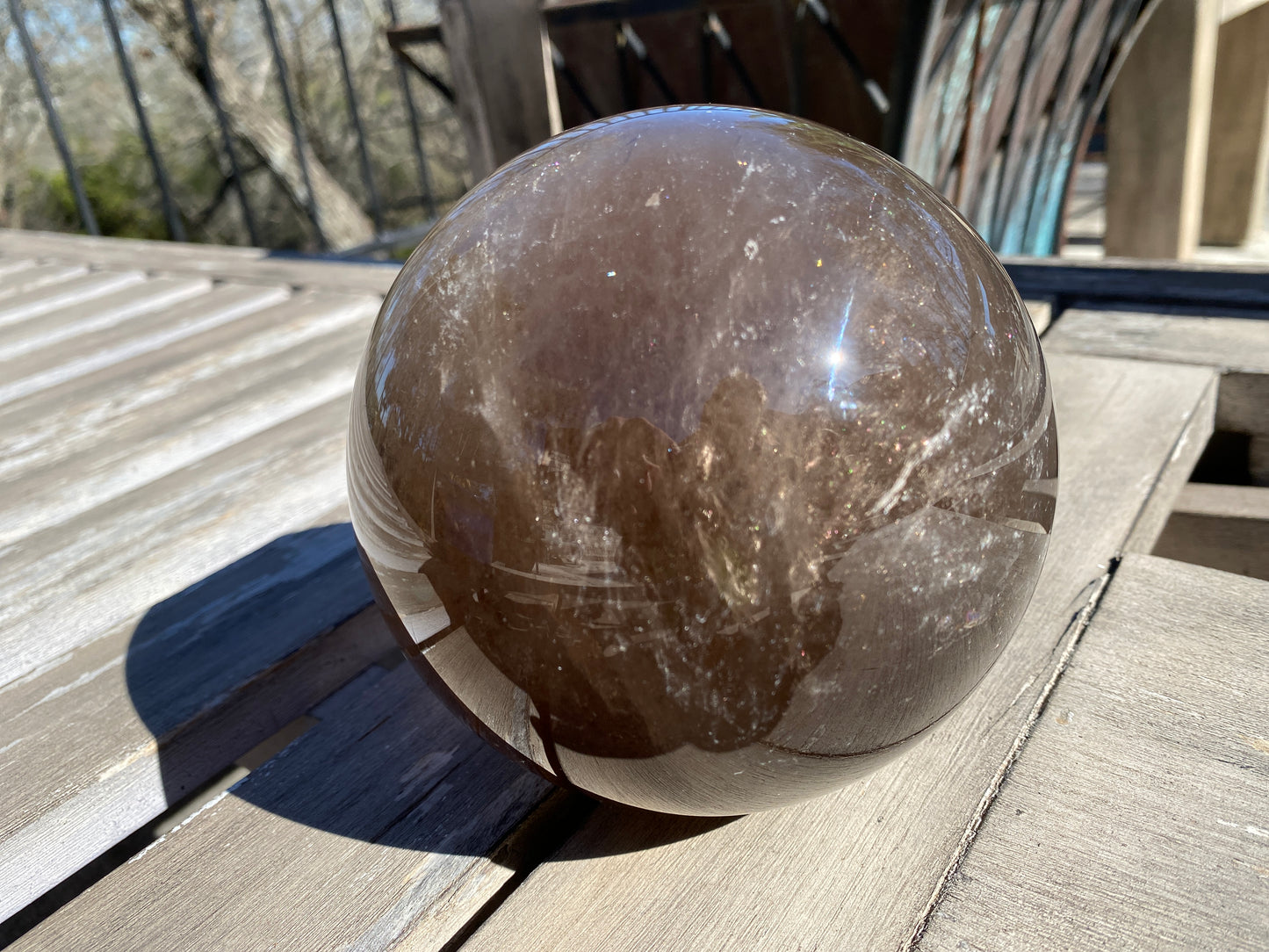 Negativity Repelling Smoky Quartz Sphere 6 LBS