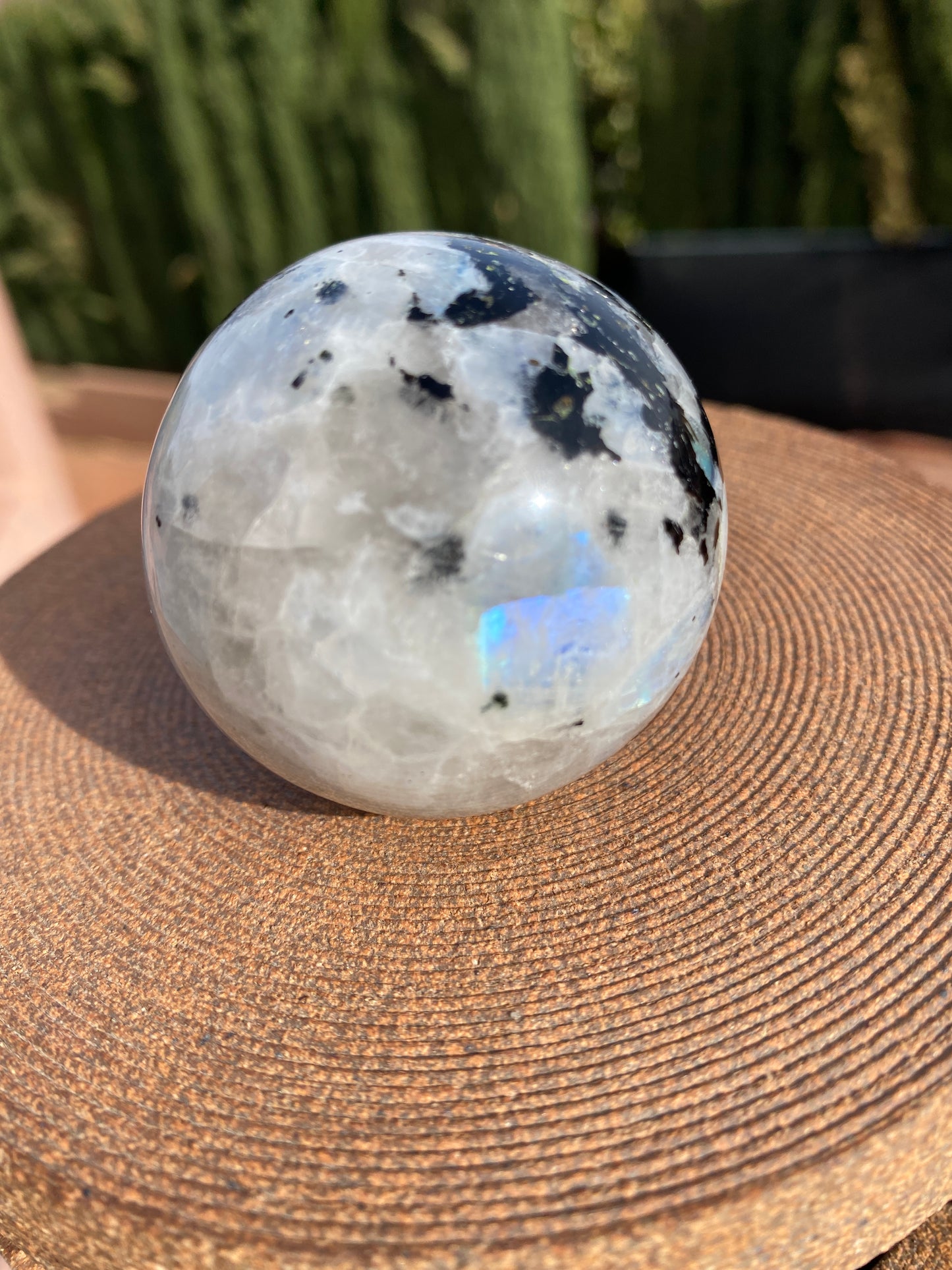 Flashy Rainbow Moonstone Sphere