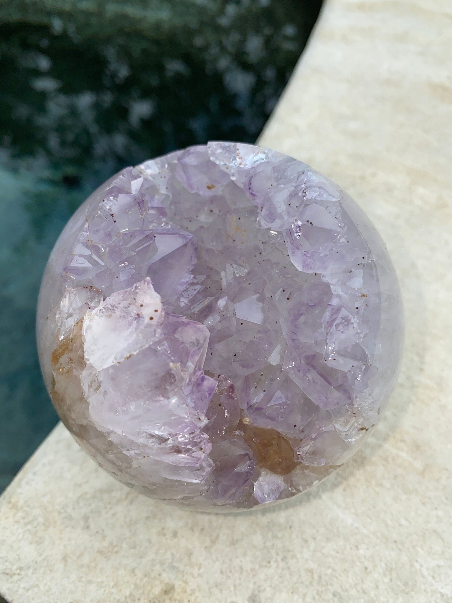 Amethyst Gem Geode Agate Crystal Sphere 4” Amazing Quality