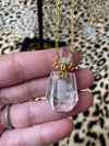 Clear Quartz Crystal Memorial Necklace