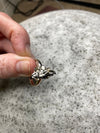 Meteorite Ring Set in .925 Sterling Silver sz 9