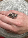 Meteorite Snakehead Sterling Silver .925 Ring sz 7