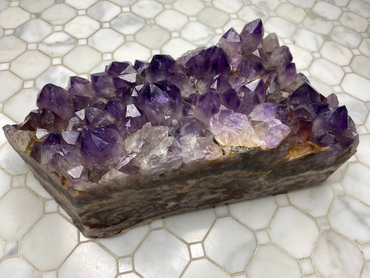 Amethyst and Smoky Quartz Crystal Cluster 20 lbs