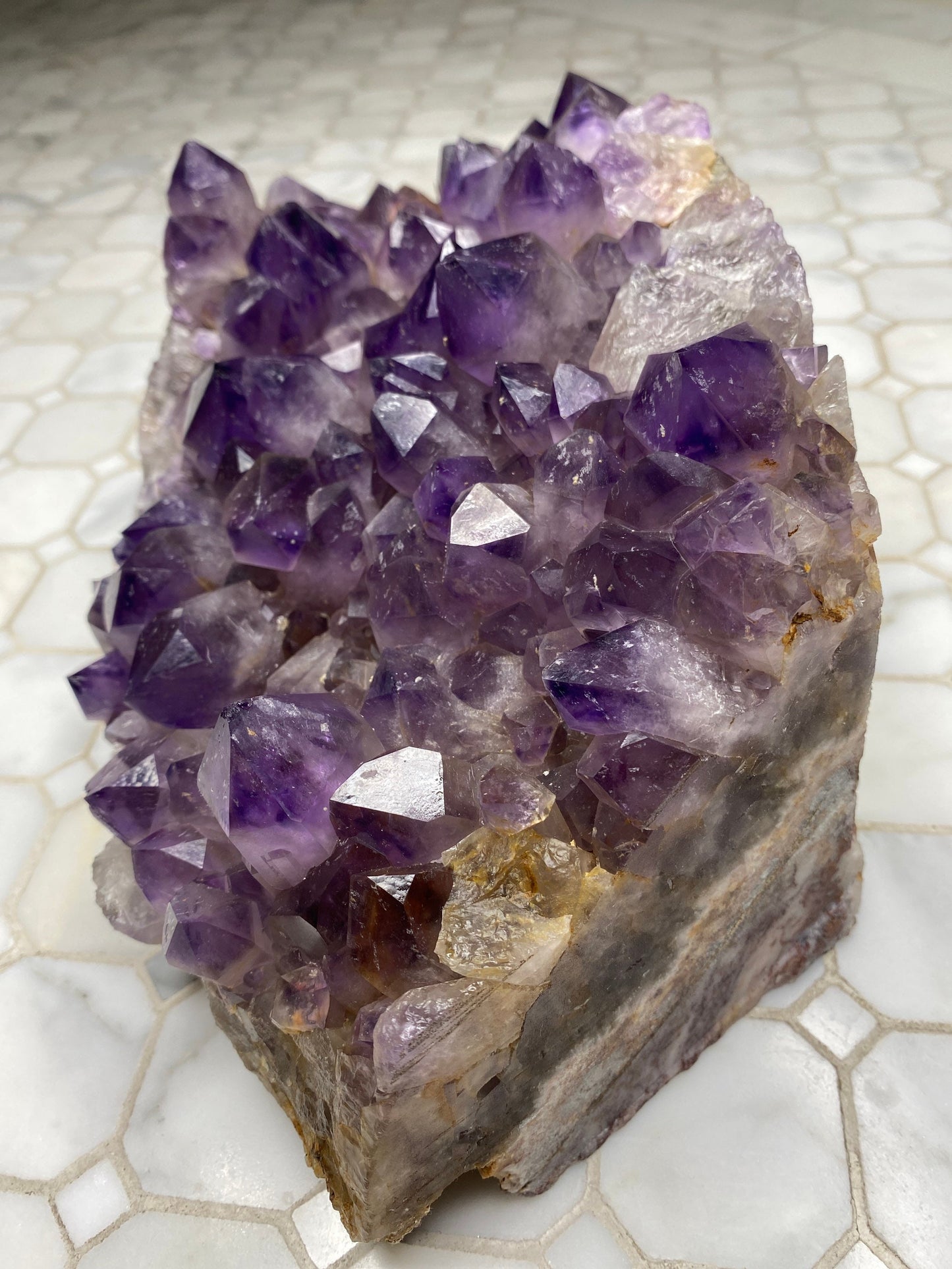 Amethyst and Smoky Quartz Crystal Cluster 20 lbs