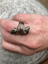 Meteorite Snakehead Sterling Silver .925 Ring sz 7