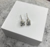 Natural Rough Diamond Stud Earring set in .925 Sterling Silver