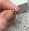 Natural Rough Diamond Stud Earring set in .925 Sterling Silver