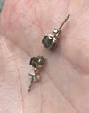 Natural Rough Diamond Stud Earring set in .925 Sterling Silver