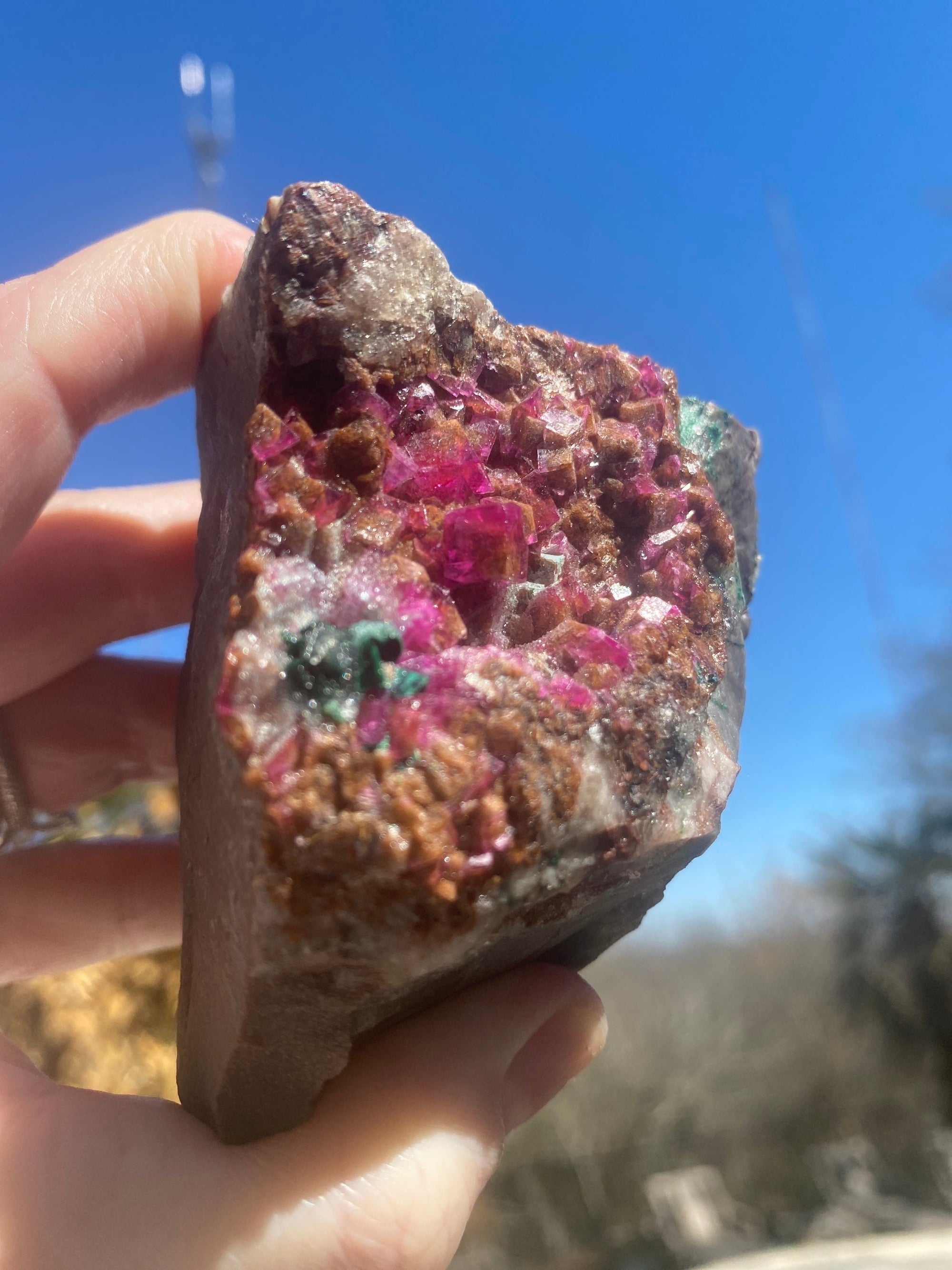 RARE Congo Cobalto Calcite with Malachite Heart Chakra Powerhouse 1 lb