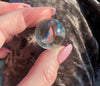 Master Healer Clear Quartz 1” Rainbow Loaded Sphere