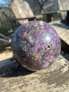 Sphalerite Druzy Purple Crystal Sphere 3”