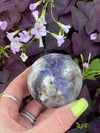 Sphalerite purple Crystal Sphere 2”