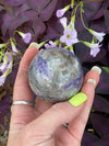 Sphalerite purple Crystal Sphere 2”