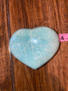 Amazonite Puffy Crystal Heart Carving 277.9 grams 3.5” long