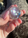 Top Quality Clear Quart Sphere with Tons of Rainbows 1.5” Amplification