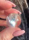 Master Healer Clear Quartz 1” Rainbow Loaded Sphere