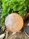 Peach Selenite Sphere 2.5” Moon Crystal