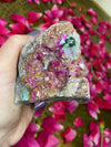 Rosa Cobalto Calcite 15.74 oz Natural Malachite Included