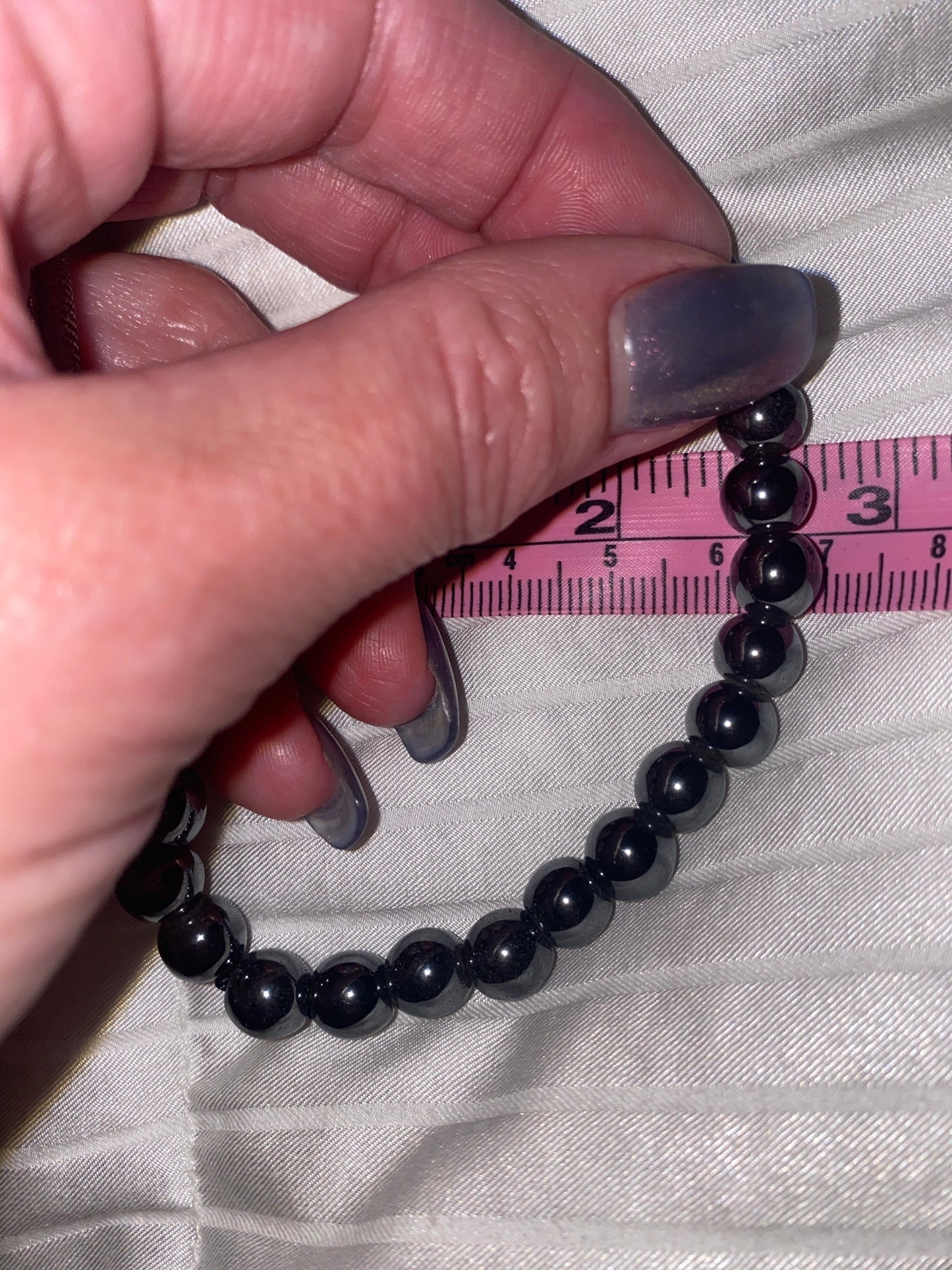 Natural Grounding Hematite Natural 6mm Sphere Bracelet