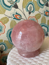 Rose Quartz Sphere Stand 96 G