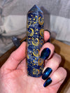 Sodalite Generator Gold Moons and Stars 4” Tall