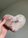 Pink Amethyst Druzy Heart-shaped Stone