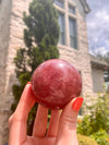 Red Strawberry Quartz Crystal Ball 304g