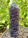 Purple Sphalerite Druzy Crystal Generator Tower 7.5” 1.64 lbs