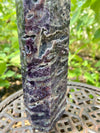 Purple Sphalerite Druzy Crystal Generator Tower 7.5” 1.64 lbs