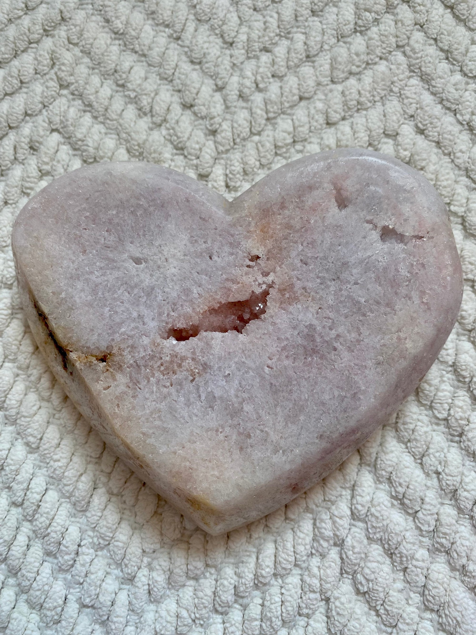 Pink Amethyst Druzy Heart-shaped Stone 816 grams