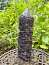 Purple Sphalerite Druzy Crystal Generator Tower 7.5” 1.64 lbs