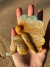 Caribbean Calcite Hand Carved Fairy 235 G Charged