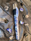 Sodalite Clear Quartz and Blue Kyanite Priestess Crystal Wand 9.5” Stunning