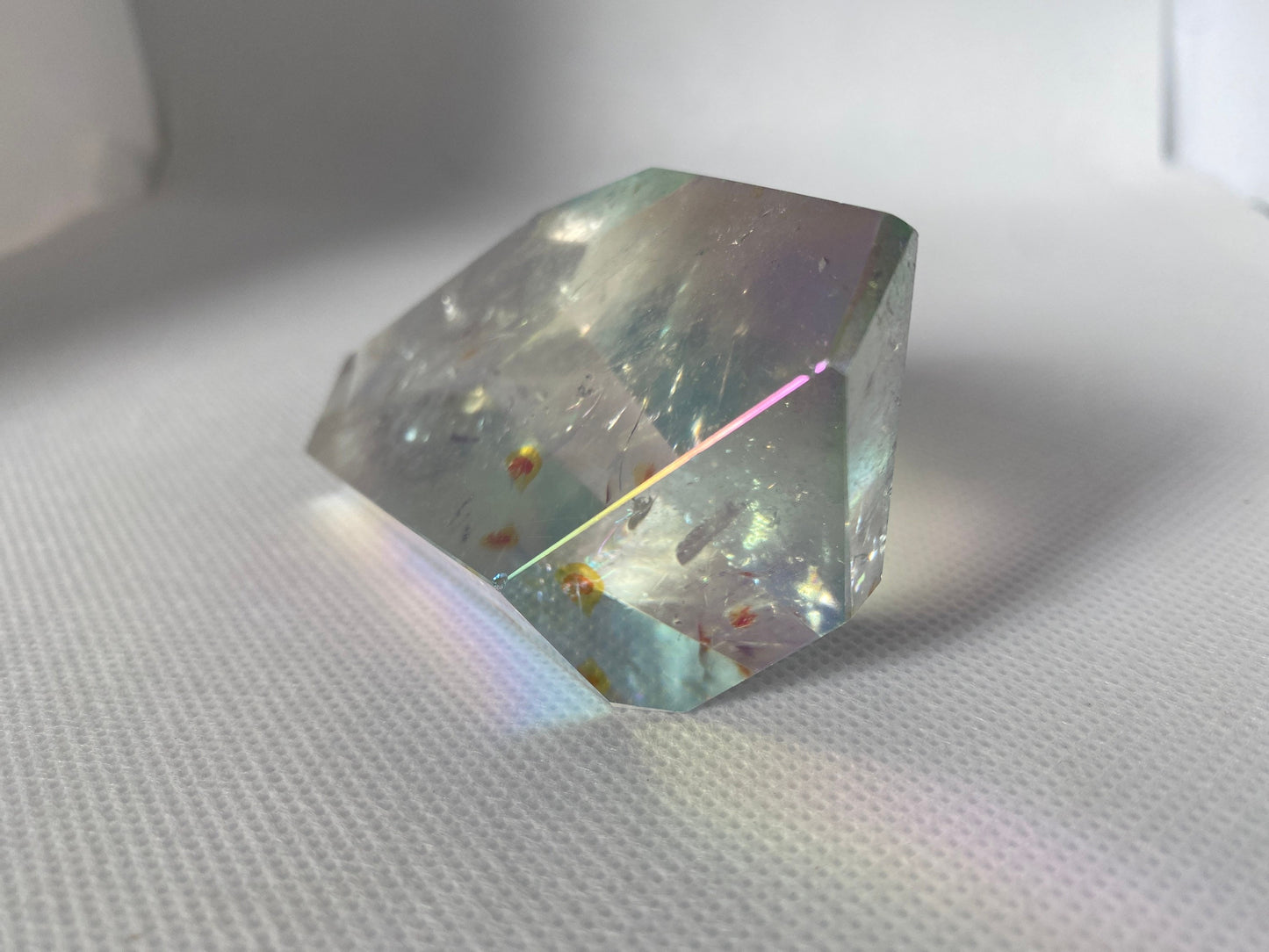 Aura Quartz Rainbow Natural Crystal 165G