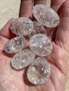 Rainbow Cracked Quartz Clear Quartz Tumbled Crystals 1-1.5” each