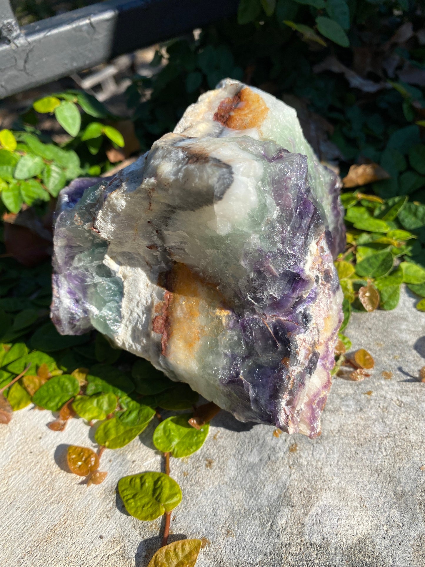 Gorgeous Rainbow Fluorite Massive 4 LB Crystal